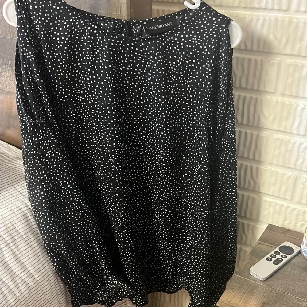 Lane Bryant Black and White Relaxed Blouse